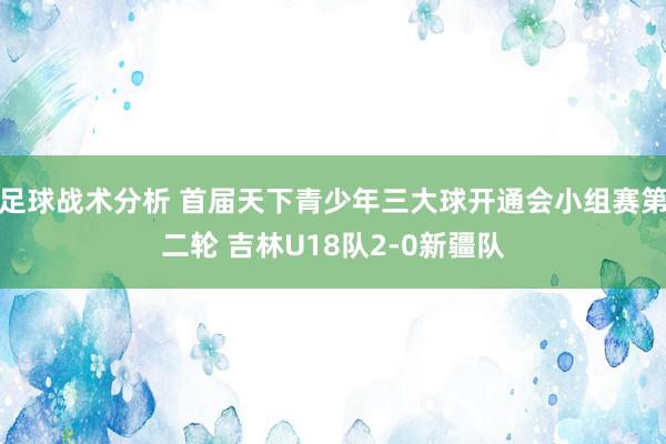 足球战术分析 首届天下青少年三大球开通会小组赛第二轮 吉林U18队2-0新疆队