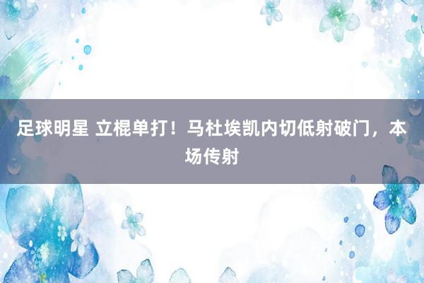 足球明星 立棍单打！马杜埃凯内切低射破门，本场传射