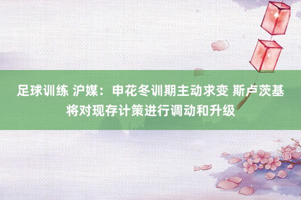 足球训练 沪媒：申花冬训期主动求变 斯卢茨基将对现存计策进行调动和升级