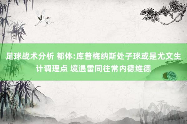 足球战术分析 都体:库普梅纳斯处子球或是尤文生计调理点 境遇雷同往常内德维德