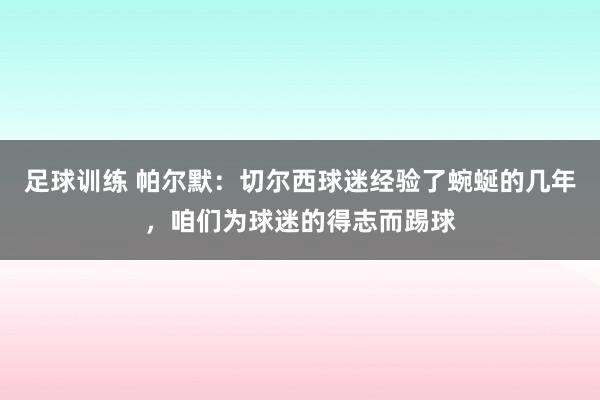 足球训练 帕尔默：切尔西球迷经验了蜿蜒的几年，咱们为球迷的得志而踢球