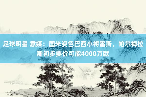 足球明星 意媒：国米姿色巴西小将雷斯，帕尔梅拉斯初步要价可能4000万欧